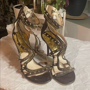 MK Studded brown Heels